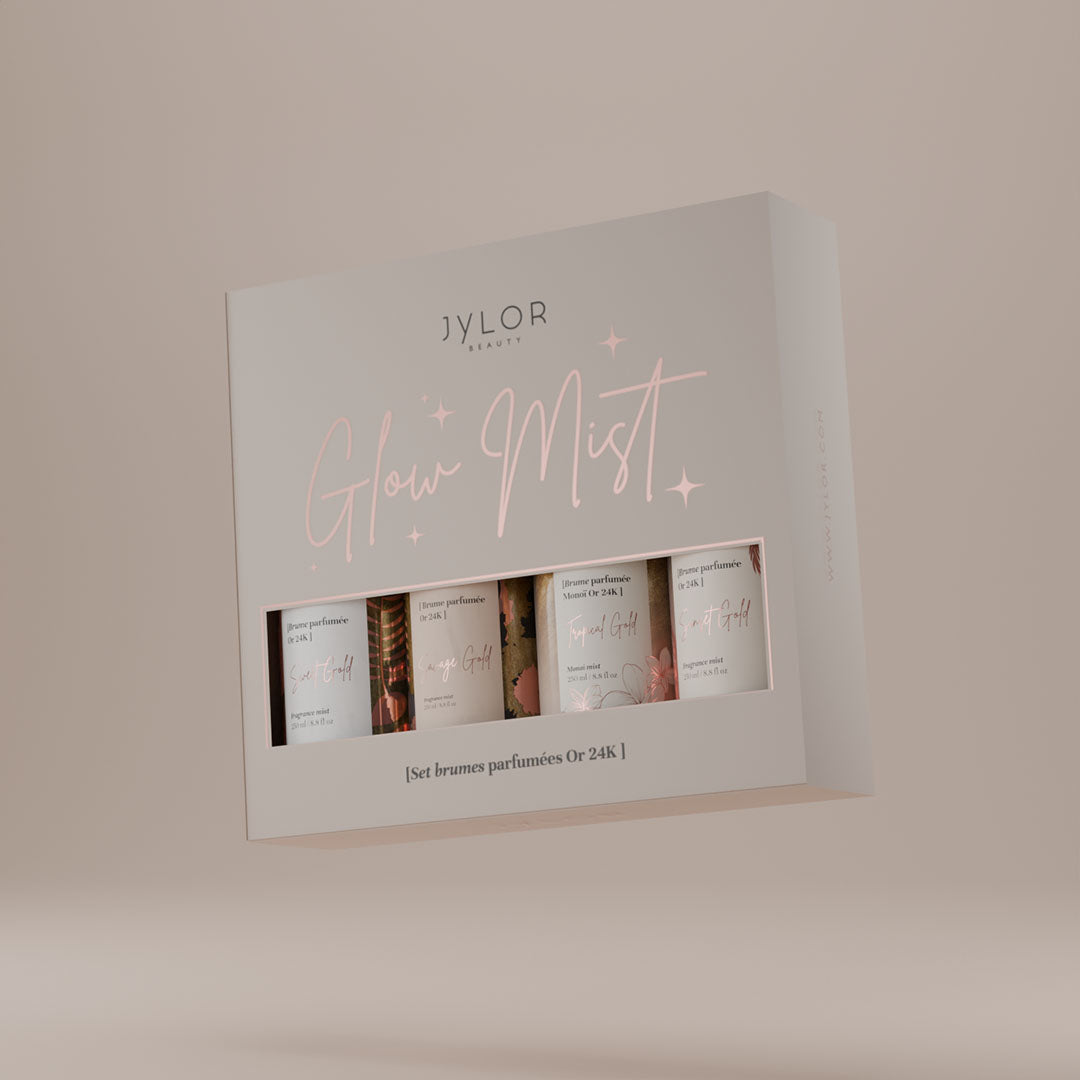 Coffret brumes parfumées or 24K