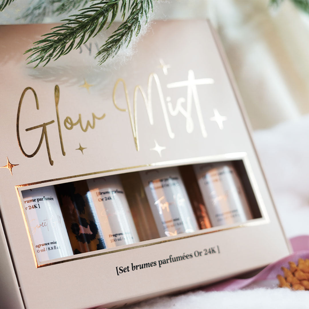 Coffret brumes parfumées or 24K